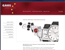 Tablet Screenshot of gaus-werbeuhren.de